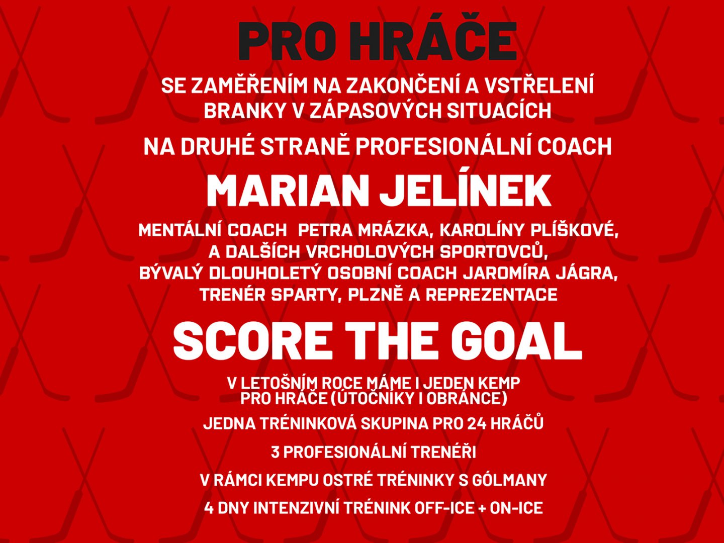 Camp pro hráče - Goalie Camp 2020